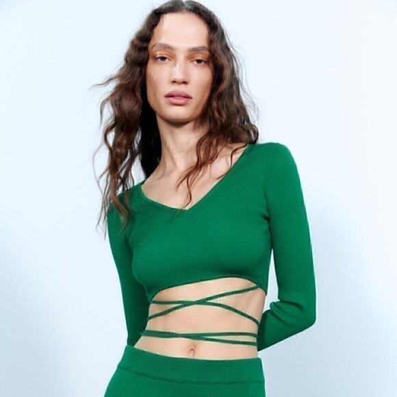 ZARA Knit Top with Ties NWT - Picture 11 of 16